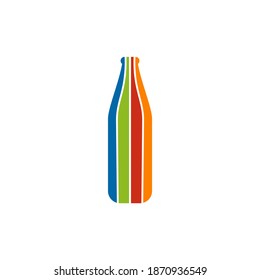 Bottle icon logo design vector template