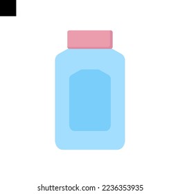 Icono de botella logotipo de estilo plano vector