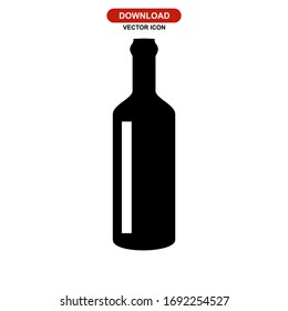 bottle icon or logo isolated sign symbol vector illustration - high quality black style vector icons
