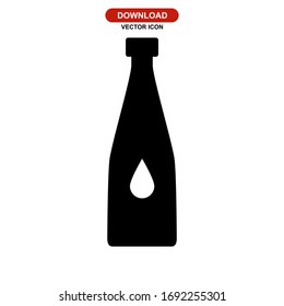 Icono del frasco o logotipo símbolo de signo aislado Ilustración vectorial - Iconos vectoriales de estilo negro de alta calidad
