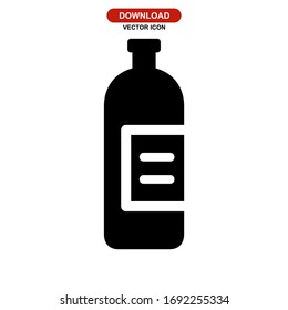 bottle icon or logo isolated sign symbol vector illustration - high quality black style vector icons
