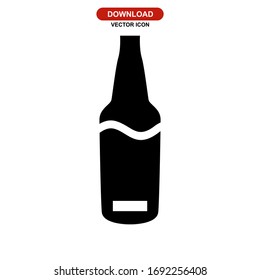 Icono del frasco o logotipo símbolo de signo aislado Ilustración vectorial - Iconos vectoriales de estilo negro de alta calidad
