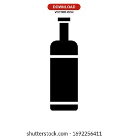 bottle icon or logo isolated sign symbol vector illustration - high quality black style vector icons
