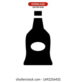 bottle icon or logo isolated sign symbol vector illustration - high quality black style vector icons
