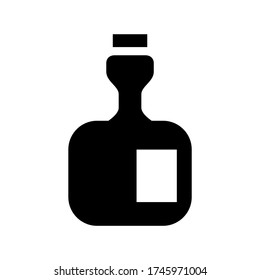 icono de botella o logotipo símbolo de signo aislado ilustración vector ilustración de alta calidad estilo negro iconos vectoriales
