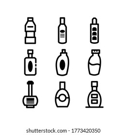 bottle icon or logo isolated sign symbol vector illustration - Collection of high quality black style vector icons
