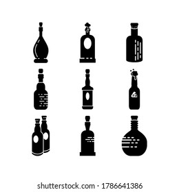bottle icon or logo isolated sign symbol vector illustration - Collection of high quality black style vector icons
