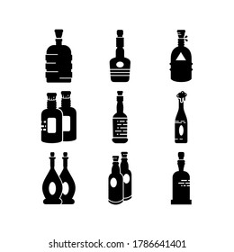 Flaschensymbol oder Logo einzeln auf Zeichen, Vektorgrafik - Kollektion von hochwertigen Vektorsymbol in schwarzem Stil
