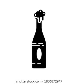 icono de botella o logotipo símbolo de signo aislado ilustración vector ilustración de alta calidad estilo negro iconos vectoriales
