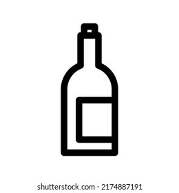 icono de botella o logotipo símbolo de signo aislado ilustración vector ilustración de alta calidad estilo negro iconos vectoriales
