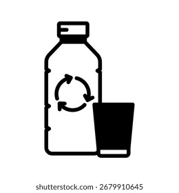 Symbol für Flaschensymbol Mini-Illustration. Für moderne Konzeption, Print, UI, UX-Kit, Web- und App-Entwicklung. Vektorgrafik mit Bezug zu Büro, Bildung, Prüfung und mehr