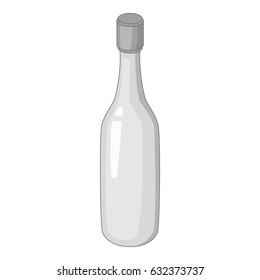 Bottle icon in monochrome style isolated on white background vector illustration