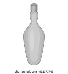 Bottle icon in monochrome style isolated on white background vector illustration