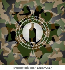 bottle icon on camouflage pattern