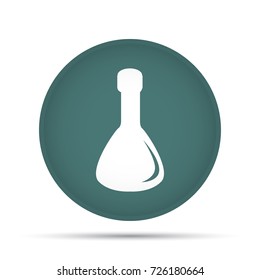 Bottle icon on a circle on a white background. Vector illustration