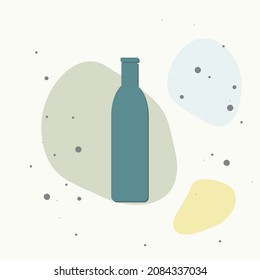 Bottle icon multicolored background  Layers grouped for easy editing illustration  For your design 