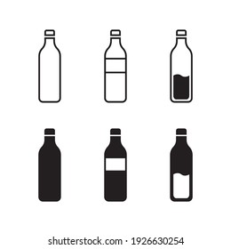 Bottle icon on white background