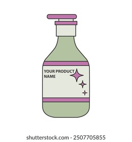 bottle icon on white background vector illustration art design. disinfectant bottle with pump glyph icon logo.