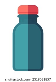 icono del frasco con icono líquido orgánico aislado