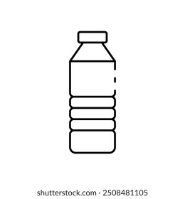 icono de botella. Diseño de estilo de contorno aislado sobre fondo blanco