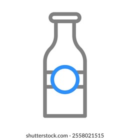 Bottle icon, outline vector. Concept of packaging, container, and beverage.