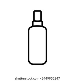bottle icon over white background, half line style, vector illustration