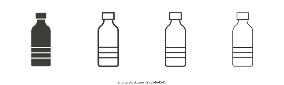 Bottle icon pack. vector illustration