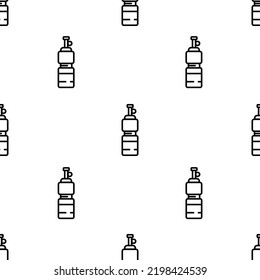 bottle icon pattern. Seamless bottle pattern on white background.