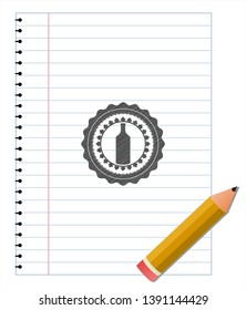 bottle icon pencil draw. Vector Illustration. Detailed.
