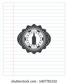 bottle icon penciled. Vector Illustration. Detailed.