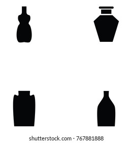 bottle icon set