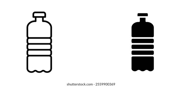 Bottle Icon set in black color for ui designs