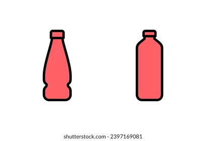 Bottle icon set illustration. bottle sign and symbol