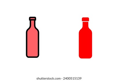Bottle icon set illustration. bottle sign and symbol
