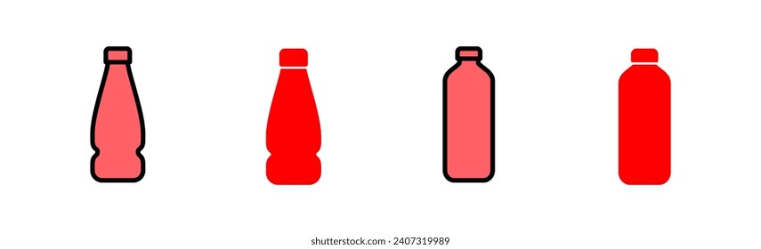 Bottle icon set illustration. bottle sign and symbol