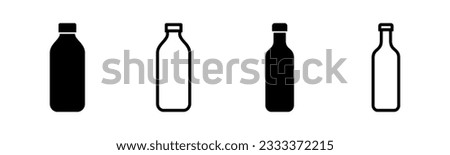 Bottle icon set illustration. bottle sign and symbol