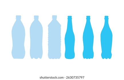 bottle icon set. plastic bottle icon symbol sign collections, vector illustration.
