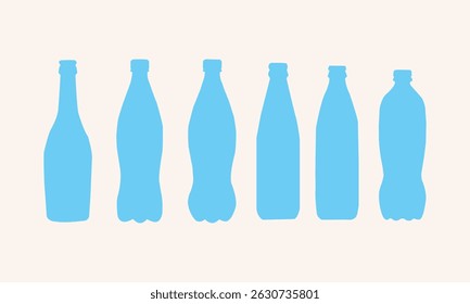 bottle icon set. plastic bottle icon symbol sign collections, vector illustration.
