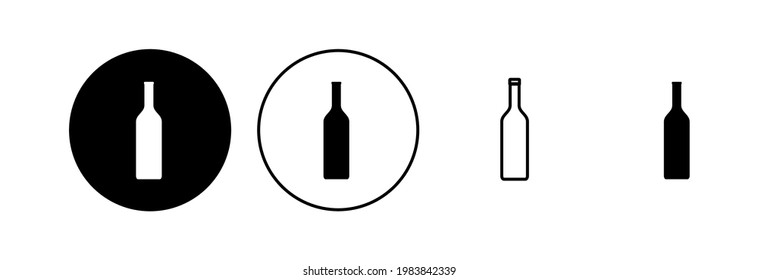 Bottle icon set. bottle vector icon