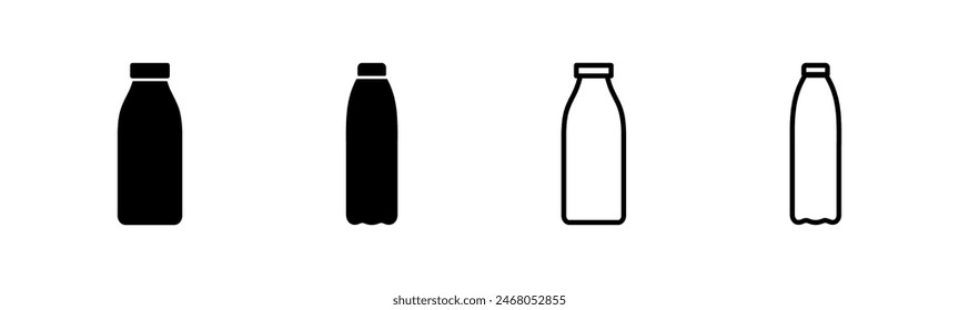 Bottle icon set. bottle vector icon