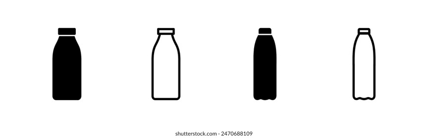 Bottle icon set. bottle vector icon