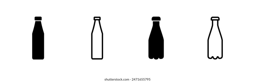 Bottle icon set. bottle vector icon