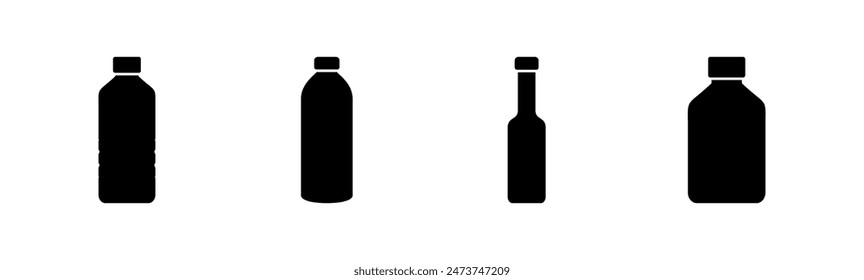 Bottle icon set. bottle vector icon