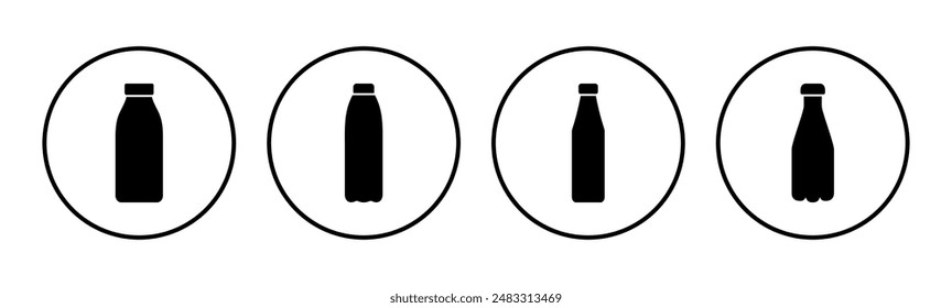 Bottle icon set. bottle vector icon