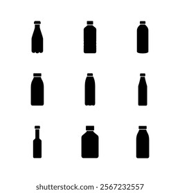 Bottle icon set. bottle vector icon