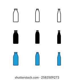 Bottle icon set. bottle vector icon
