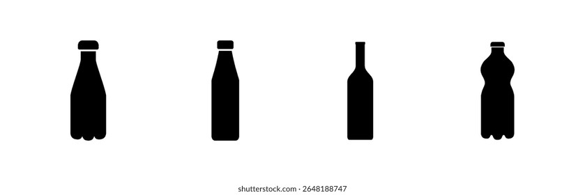 Bottle icon set. bottle vector icon