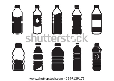 Bottle icon set. bottle vector icon