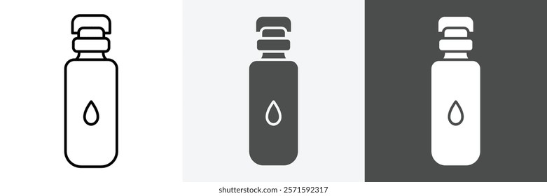 Bottle icon set vector art