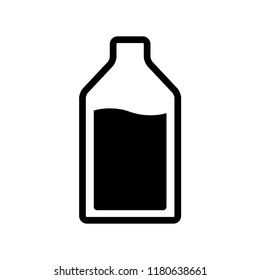 Bottle icon set. Vector illustration.